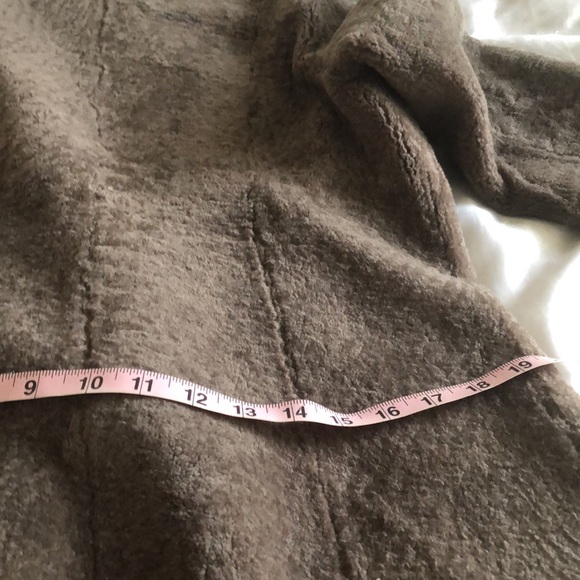 ❤️SALE❤️Genuine-shearling/ sheared fur /w mink fur trimmed coat - Picture 11 of 11